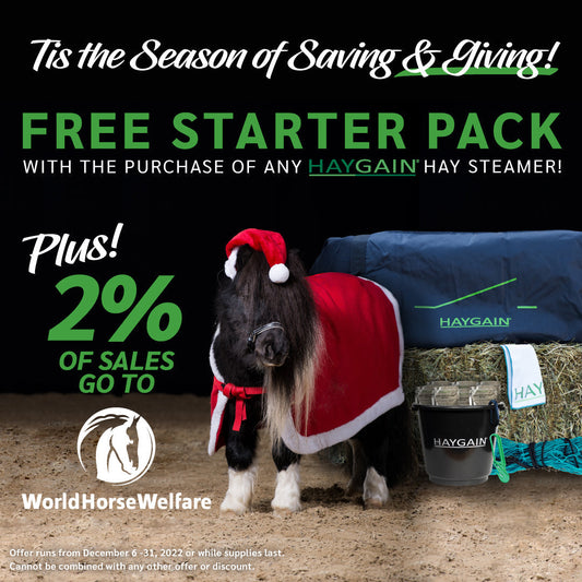 Haygain Sales to Support World Horse Welfare through December.
